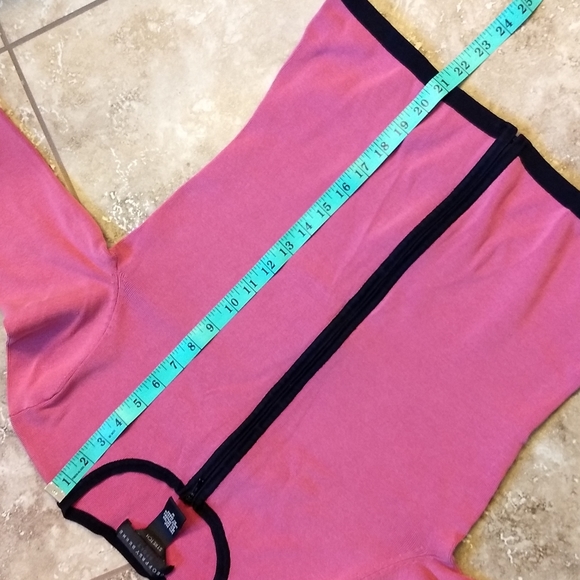 Women's Geoffrey Beene Pink & Black Cardigan Sweater Size Medium - Picture 7 of 8